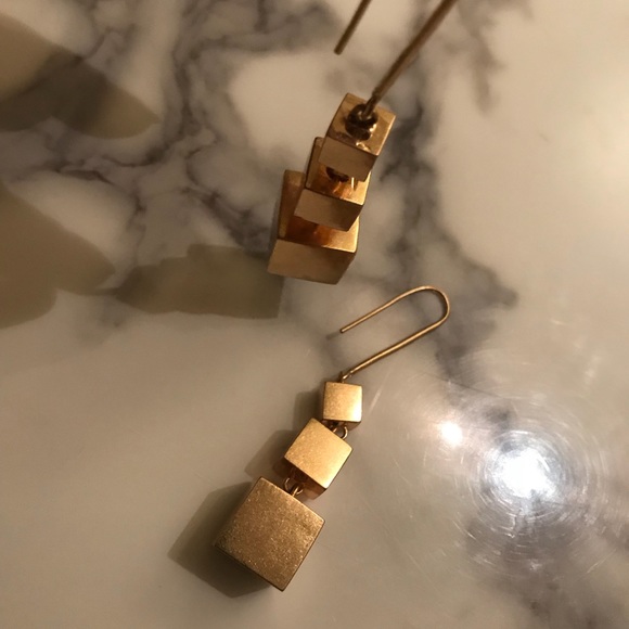 Handmade 3 cube earrings - Picture 2 of 2